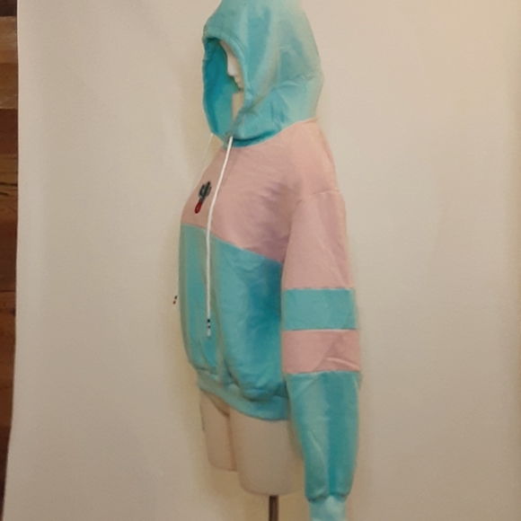 Long sleeved pullover hoodie NWOT Women's L unbranded - Picture 4 of 5